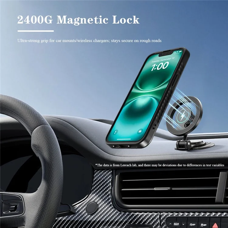 LEREACH Le-Chic Series For iPhone 16e Case Compatible with MagSafe Kickstand TPU + PC Phone Cover - Black