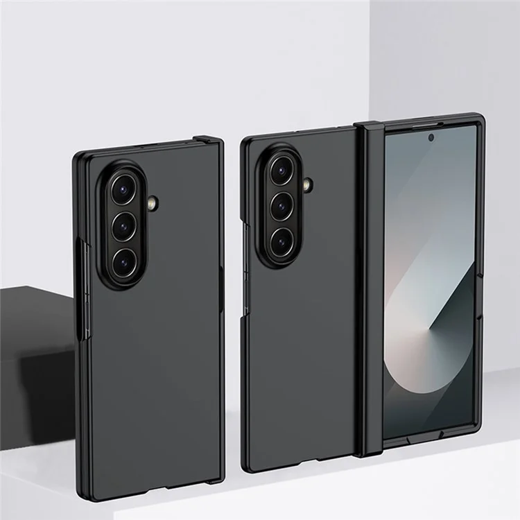 For Samsung Galaxy Z Fold7 5G Case Hinge Protection Skin-Touch PC Phone Cover - Black