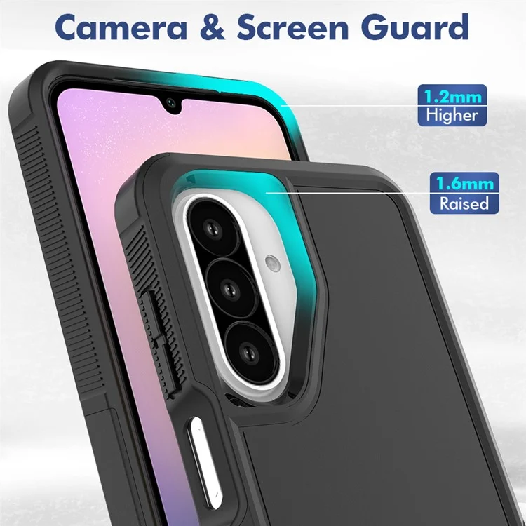 Bulk Purchasing For Samsung Galaxy A36 5G / A56 5G Case 2 in 1 PC + TPU Shockproof Phone Cover - Black