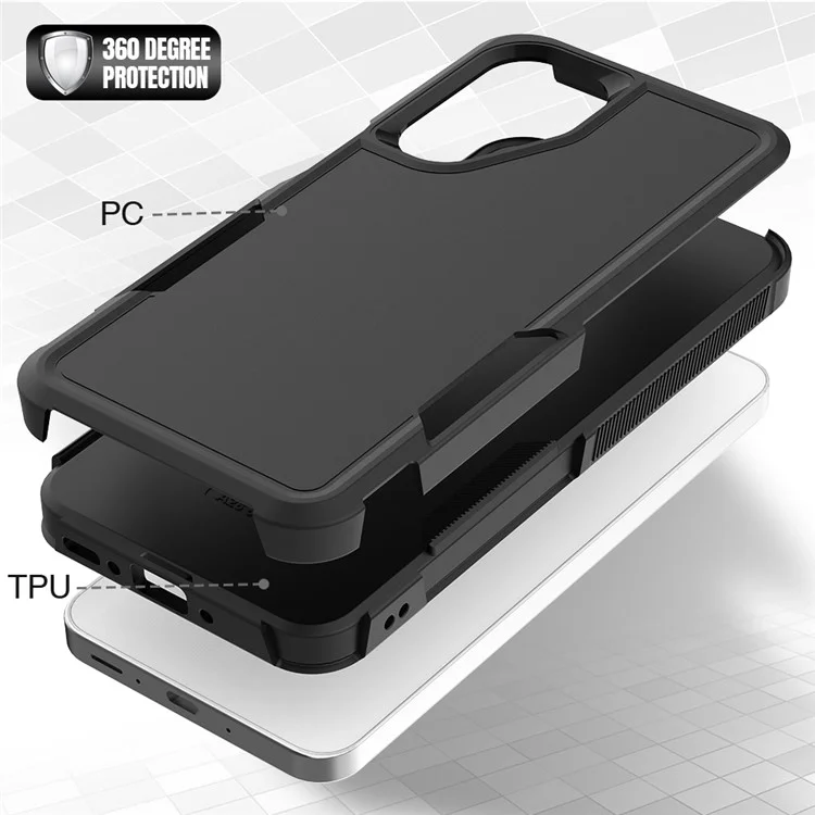 Bulk Purchasing For Samsung Galaxy A36 5G / A56 5G Case 2 in 1 PC + TPU Shockproof Phone Cover - Black