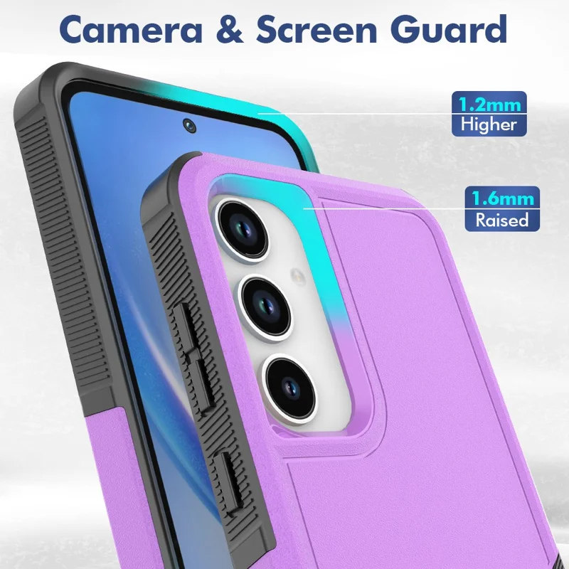 Bulk Purchasing For Samsung Galaxy A15 4G / A15 5G Case 2 in 1 PC + TPU Shockproof Phone Cover - Purple