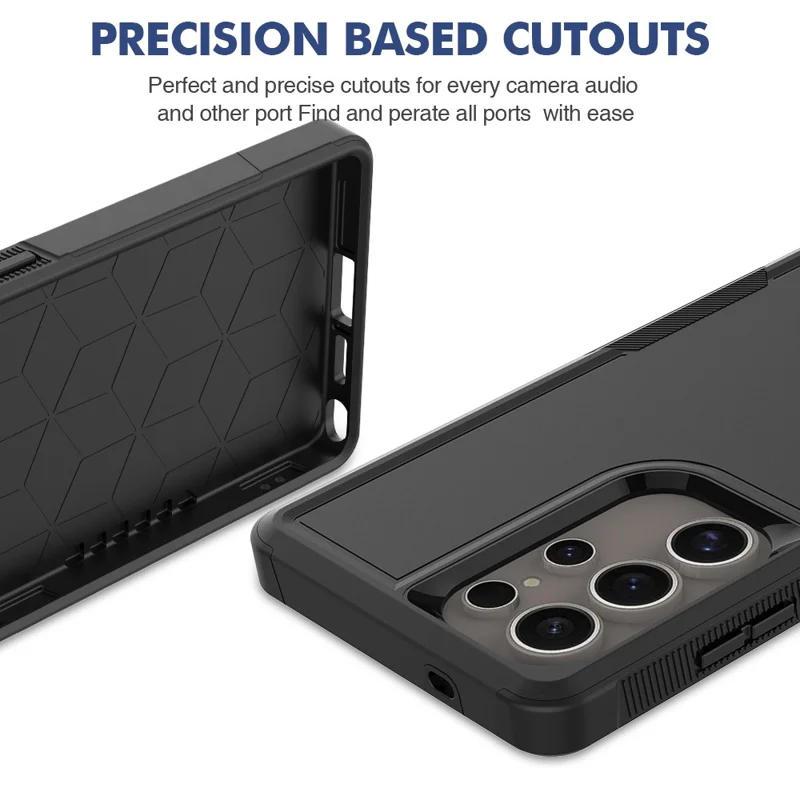 Bulk Purchasing For Samsung Galaxy S25 Ultra Case 2 in 1 PC + TPU Shockproof Phone Cover - Black