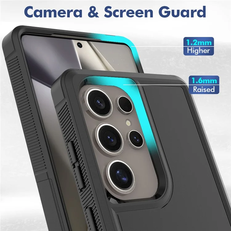 Bulk Purchasing For Samsung Galaxy S24 Ultra Case 2 in 1 PC + TPU Shockproof Phone Cover - Black