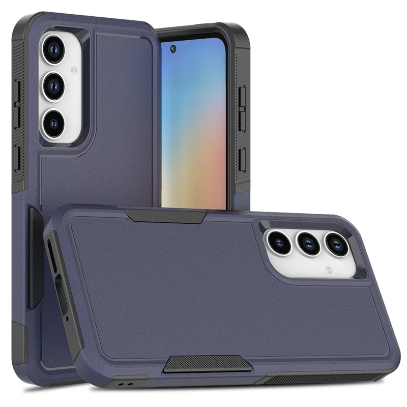 Bulk Purchasing For Samsung Galaxy S25 Case 2 in 1 PC + TPU Shockproof Phone Cover - Dark Blue
