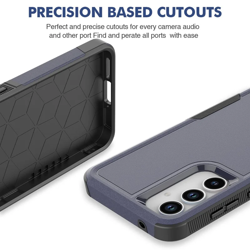 Bulk Purchasing For Samsung Galaxy S25 Case 2 in 1 PC + TPU Shockproof Phone Cover - Dark Blue