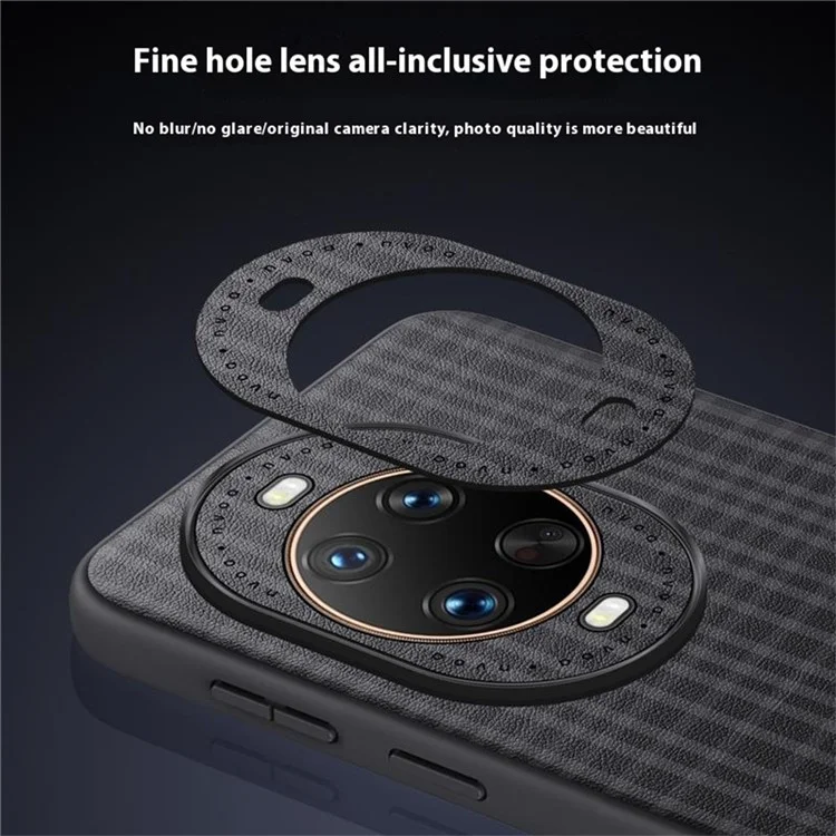 Cover per Huawei nova 14 5G con Texture a Quadri in Pelle PU + TPU Custodia Protettiva per Telefono - Nero