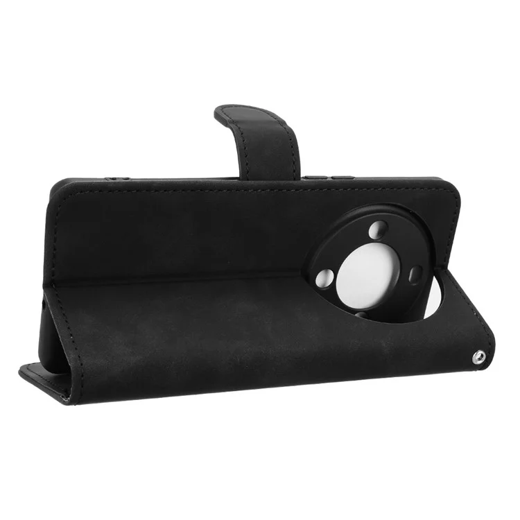 For FOSSiBOT S3 Pro 4G Leather Case Skin Feel Anti Drop Wallet Flip Phone Cover - Black