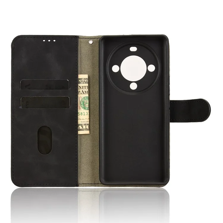 For FOSSiBOT S3 Pro 4G Leather Case Skin Feel Anti Drop Wallet Flip Phone Cover - Black