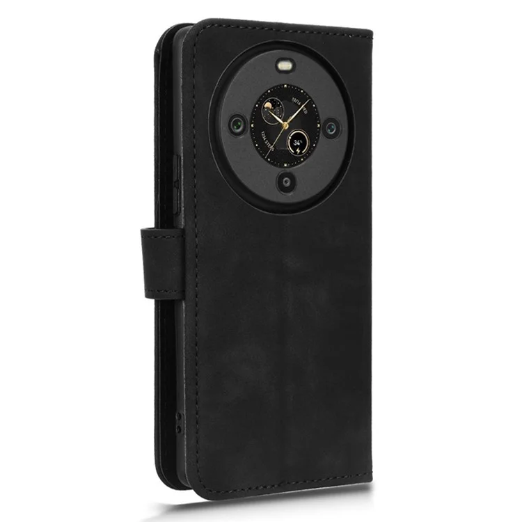 For FOSSiBOT S3 Pro 4G Leather Case Skin Feel Anti Drop Wallet Flip Phone Cover - Black