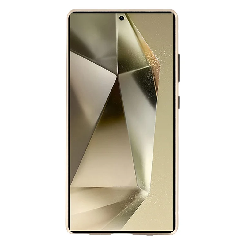 For Samsung Galaxy S24 Ultra Case with Anti-Spy Screen Protector Tempered Glass Metal Phone Cover Magnetic Clasp - Gold