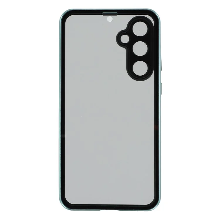 Étui pour Samsung Galaxy S23 FE avec Protecteur d'écran Anti-Espion / Film de Protection d'Objectif en Verre Trempé Coque de Téléphone Métallique - Vert