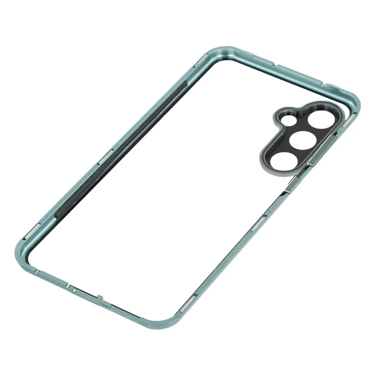 Étui pour Samsung Galaxy S23 FE avec Protecteur d'écran Anti-Espion / Film de Protection d'Objectif en Verre Trempé Coque de Téléphone Métallique - Vert