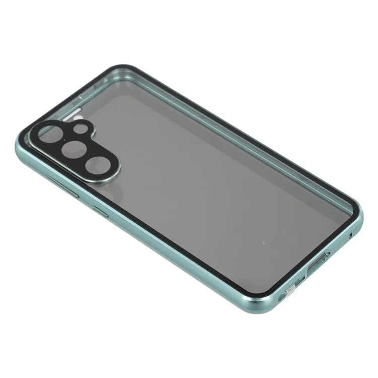 Étui pour Samsung Galaxy S23 FE avec Protecteur d'écran Anti-Espion / Film de Protection d'Objectif en Verre Trempé Coque de Téléphone Métallique - Vert