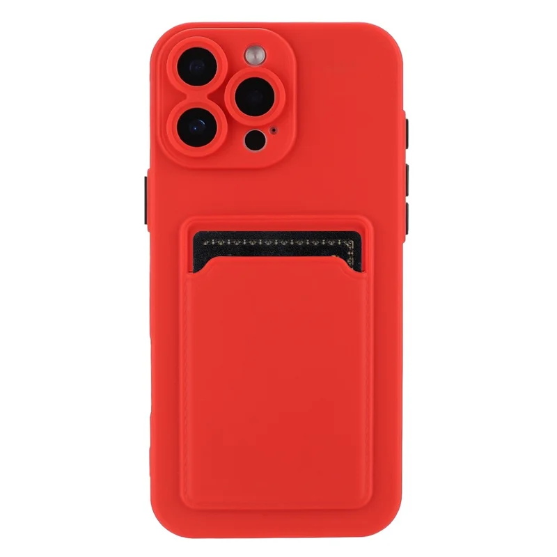 Bulk Purchasing For iPhone 16 Pro Max Case Flexible TPU Phone Cover with Back Card Slot - Red