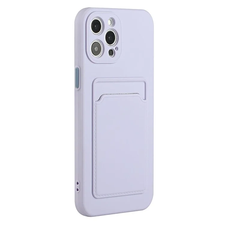 Achat en gros pour étui iPhone 15 Pro - Coque de téléphone flexible en TPU avec emplacement pour carte arrière - Violet