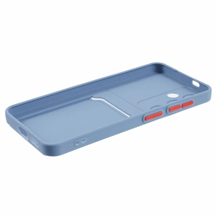 Bulk Purchasing For Samsung Galaxy S25 Case Flexible TPU Phone Cover with Back Card Slot - Grey Blue