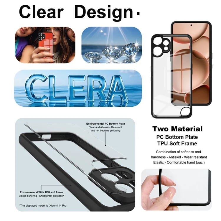 IMAK UX-9A Series for Nothing CMF Phone 2 Pro Case Clear TPU PC Phone Cover Reinforced Corners