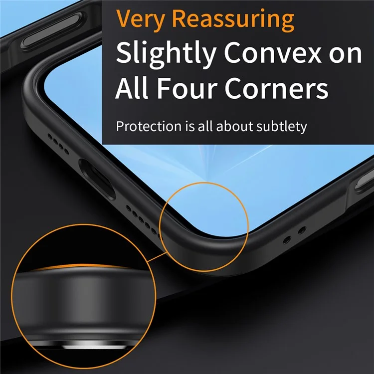 For iPhone 16 Pro Magnetic Case TPU + Acrylic Kickstand Phone Cover with Glass Lens Film - Black