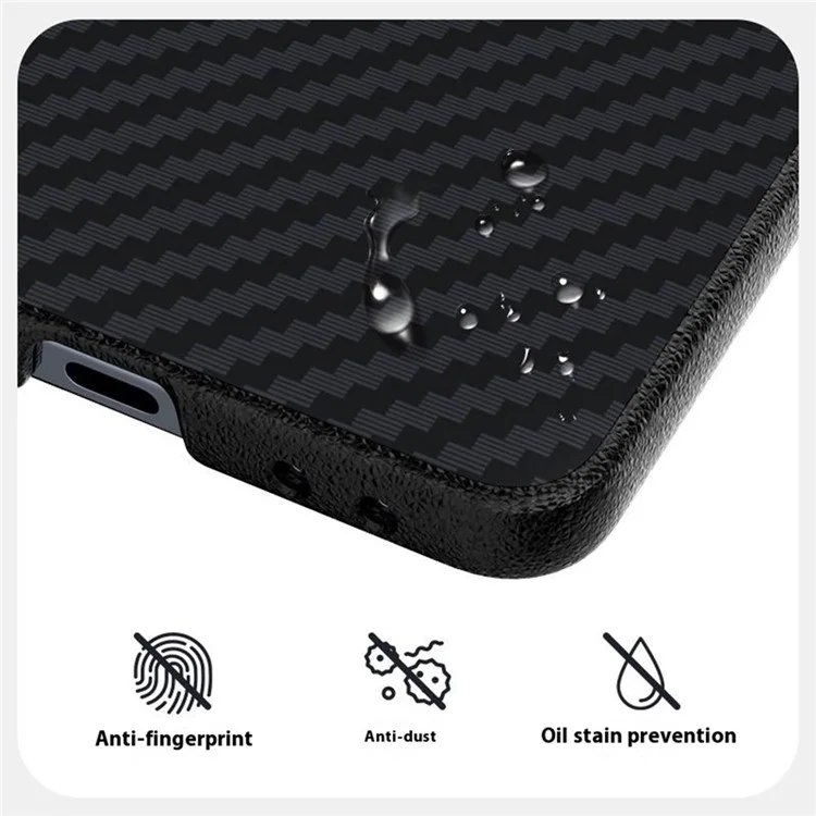 ABEEL Für Samsung Galaxy Z Flip7 5G Hülle, kompatibel mit MagSafe, Rückseite mit Karbonfaser-Textur - Schwarz / Rot
