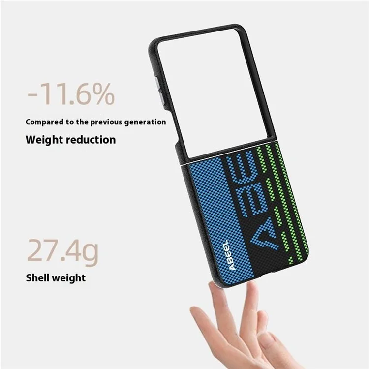 ABEEL für Samsung Galaxy Z Flip7 5G Hülle, kompatibel mit MagSafe, bedrucktes PC-Aluminium-Legierung Leder Handyhülle - Hervorragende Nr. 1