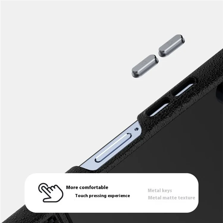 ABEEL Для Samsung Galaxy Z Flip7 5G Чехол, совместимый с MagSafe, с печатным ПК, алюминиевым сплавом и кожаной отделкой - Черный