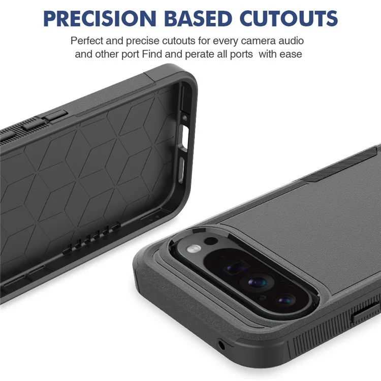 Bulk Purchasing For Google Pixel 9 Pro XL Case 2 in 1 PC + TPU Shockproof Phone Cover - Black