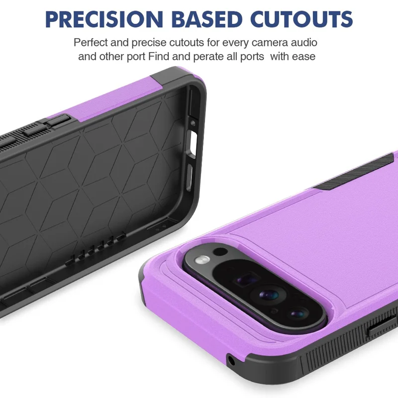 Bulk Purchasing For Google Pixel 9 Pro XL Case 2 in 1 PC + TPU Shockproof Phone Cover - Purple