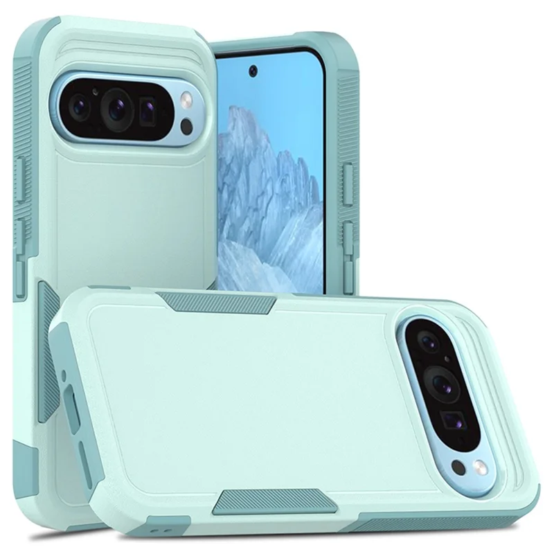 Bulk Purchasing For Google Pixel 9 / 9 Pro Case 2 in 1 PC + TPU Shockproof Phone Cover - Mint Green