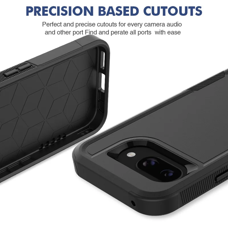Bulk Purchasing For Google Pixel 9a Case 2 in 1 PC + TPU Shockproof Phone Cover - Black