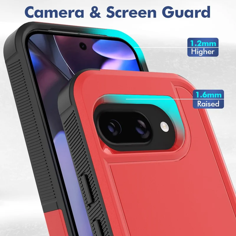 Bulk Purchasing For Google Pixel 9a Case 2 in 1 PC + TPU Shockproof Phone Cover - Red
