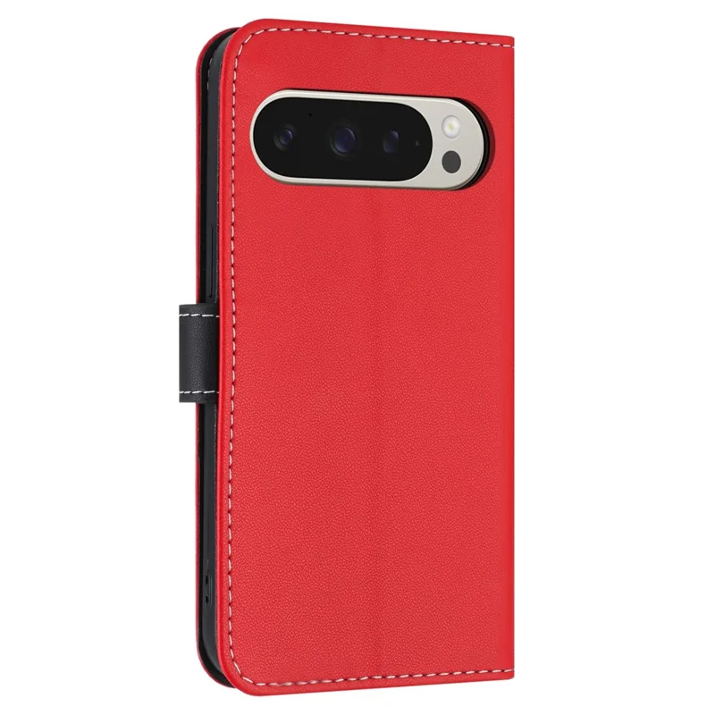 For Google Pixel 10 Pro XL / 9 Pro XL Case Bowknot Decor Wallet Leather Phone Cover with Wrist Strap - Red