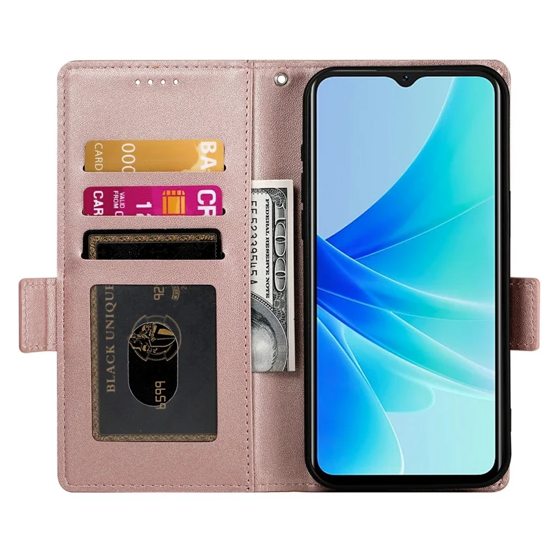 For Sony Xperia 1 VII Stand Case PU Leather Wallet Phone Cover - Rose Gold