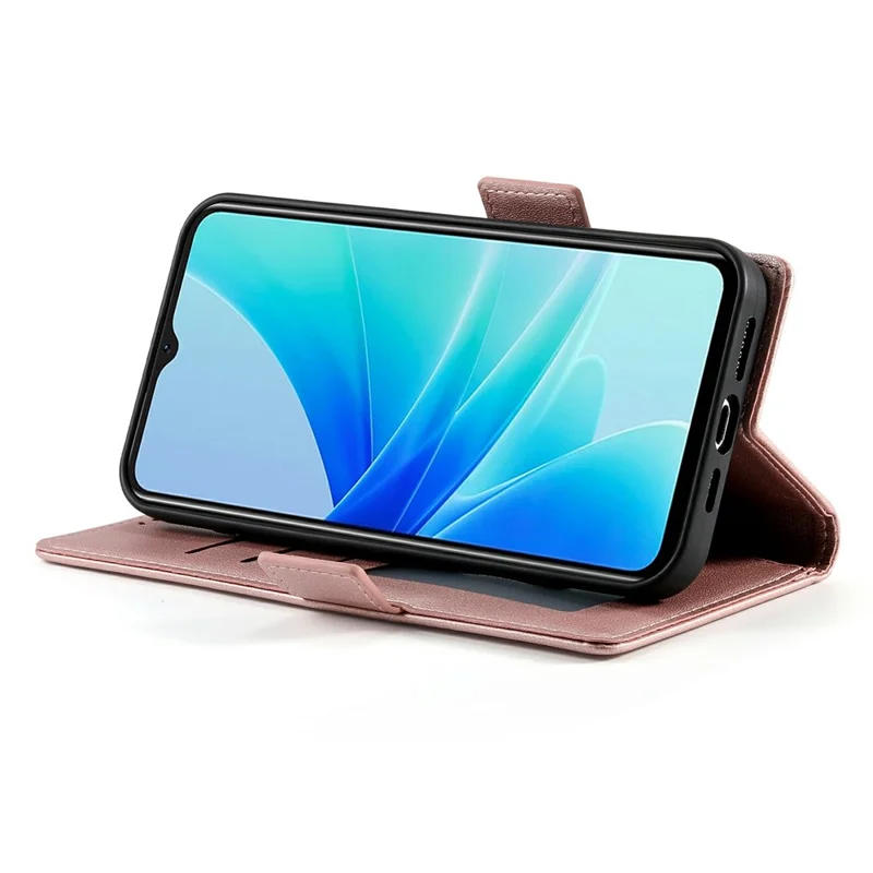 For Sony Xperia 1 VII Stand Case PU Leather Wallet Phone Cover - Rose Gold