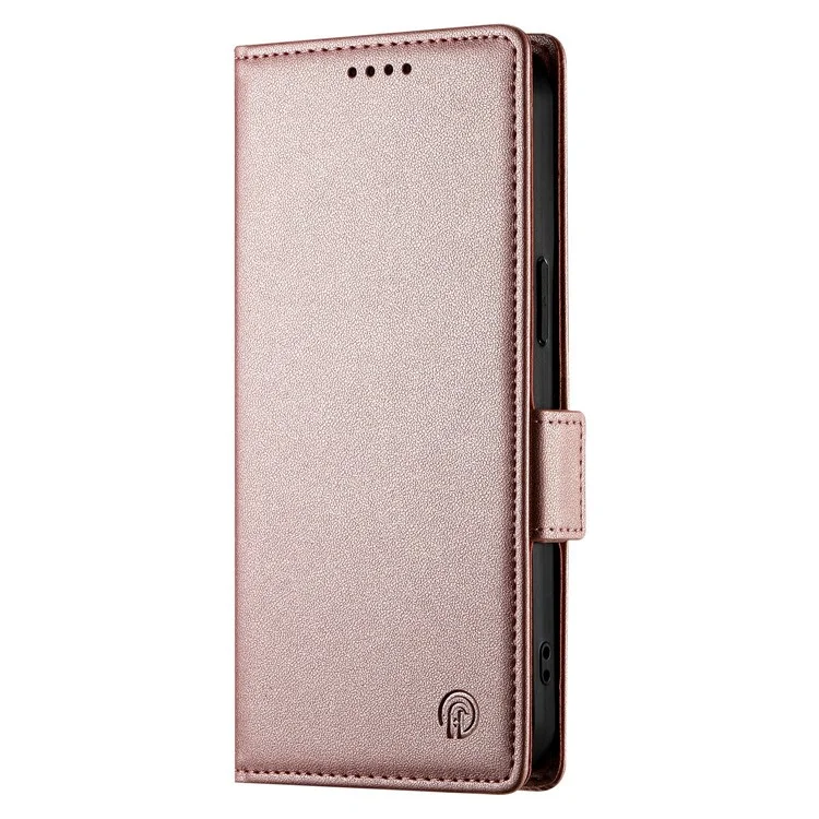 For Xiaomi Poco F7 5G  /  Redmi Turbo 4 Pro 5G Stand Case PU Leather Wallet Phone Cover - Rose Gold