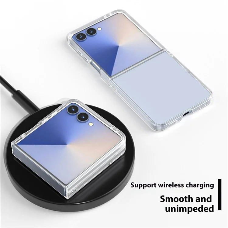 Чехол для Samsung Galaxy Z Flip7 5G Fold прозрачный жесткий противоударный ПК-чехол для телефона