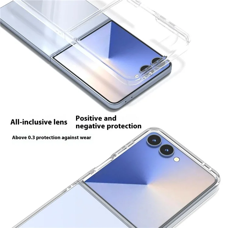 Чехол для Samsung Galaxy Z Flip7 5G Fold прозрачный жесткий противоударный ПК-чехол для телефона