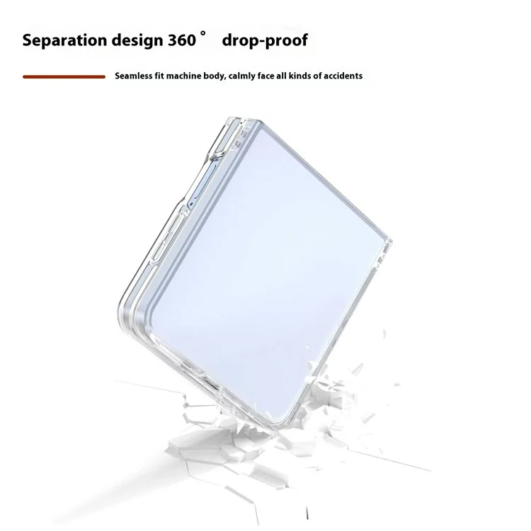 Чехол для Samsung Galaxy Z Flip7 5G Fold прозрачный жесткий противоударный ПК-чехол для телефона