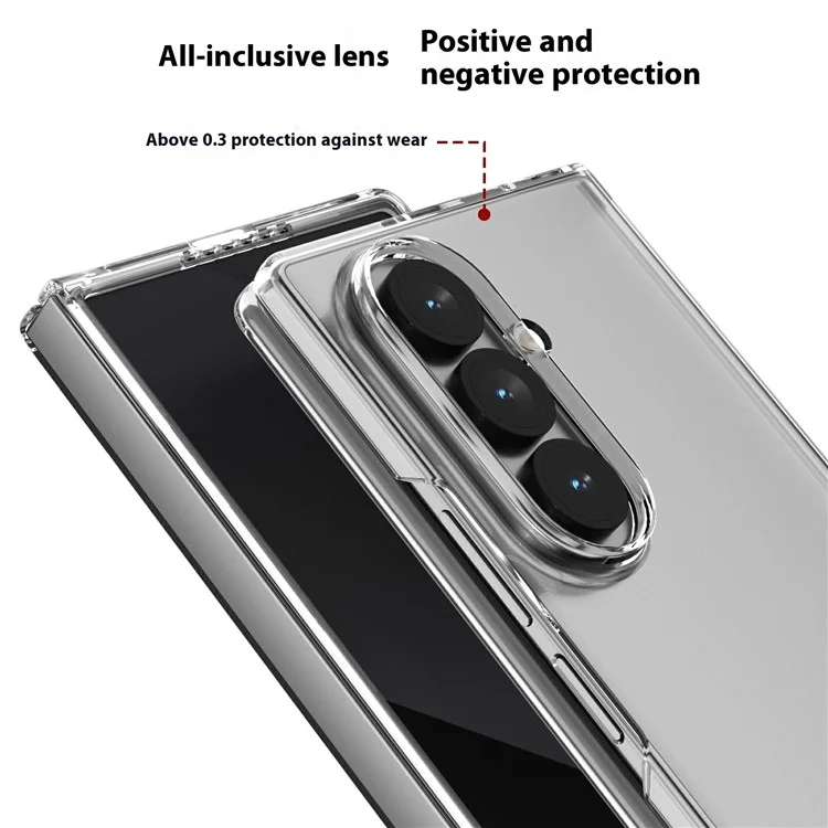 For Samsung Galaxy Z Fold7 5G Fold Clear Case Anti-Drop Hard PC Phone Cover