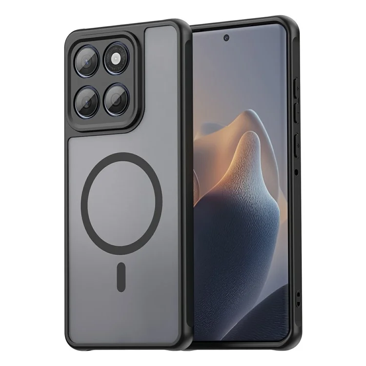 Für Motorola Edge 60 Fusion 5G / Edge 60 5G Hülle, kompatibel mit MagSafe, stoßfeste PC + TPU Handyhülle - Schwarz
