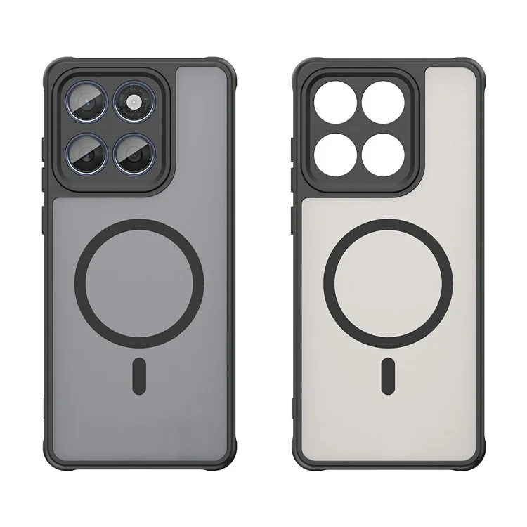 Für Motorola Edge 60 Fusion 5G / Edge 60 5G Hülle, kompatibel mit MagSafe, stoßfeste PC + TPU Handyhülle - Schwarz