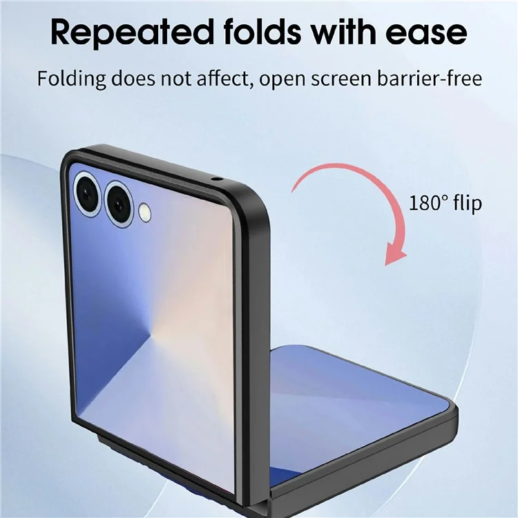 Handyhülle für Samsung Galaxy Z Flip7 5G mit Ständer, PC Rückseite - Schwarz
