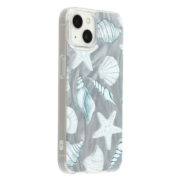 Capa para iPhone 13 Padrão de Concha Airbag à Prova de Choque PC + TPU Capa Traseira do Telefone