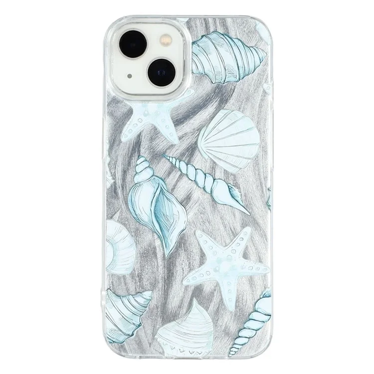 Capa para iPhone 13 Padrão de Concha Airbag à Prova de Choque PC + TPU Capa Traseira do Telefone