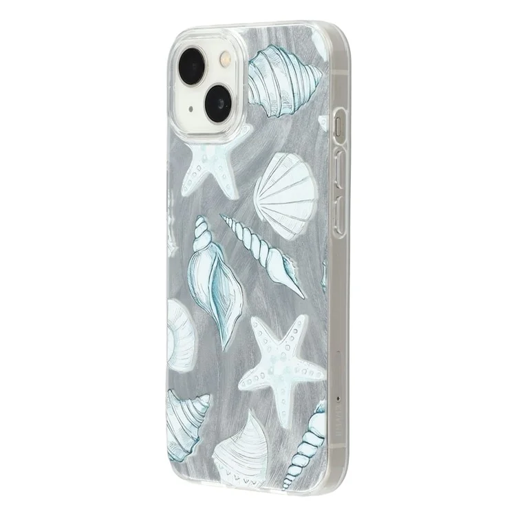 Capa para iPhone 13 Padrão de Concha Airbag à Prova de Choque PC + TPU Capa Traseira do Telefone