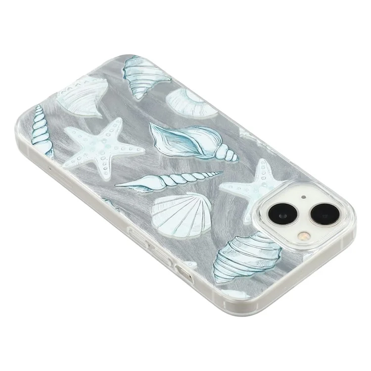 Capa para iPhone 13 Padrão de Concha Airbag à Prova de Choque PC + TPU Capa Traseira do Telefone