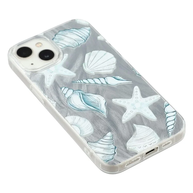 Capa para iPhone 13 Padrão de Concha Airbag à Prova de Choque PC + TPU Capa Traseira do Telefone