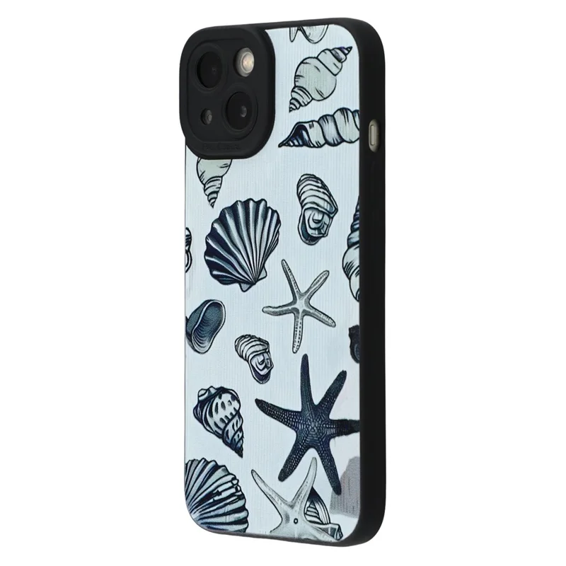 For iPhone 13 Case Starfish Shells Pattern Shockproof TPU Phone Back Cover