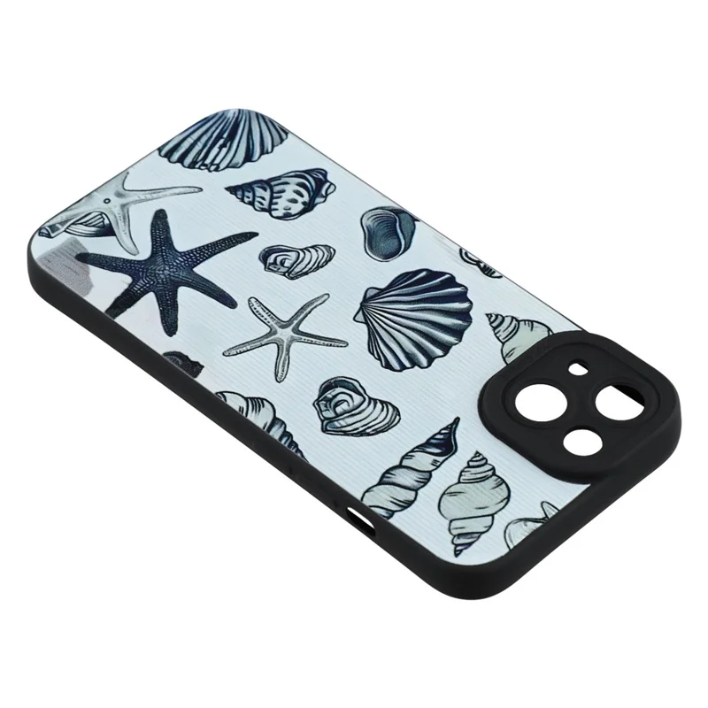 For iPhone 13 Case Starfish Shells Pattern Shockproof TPU Phone Back Cover
