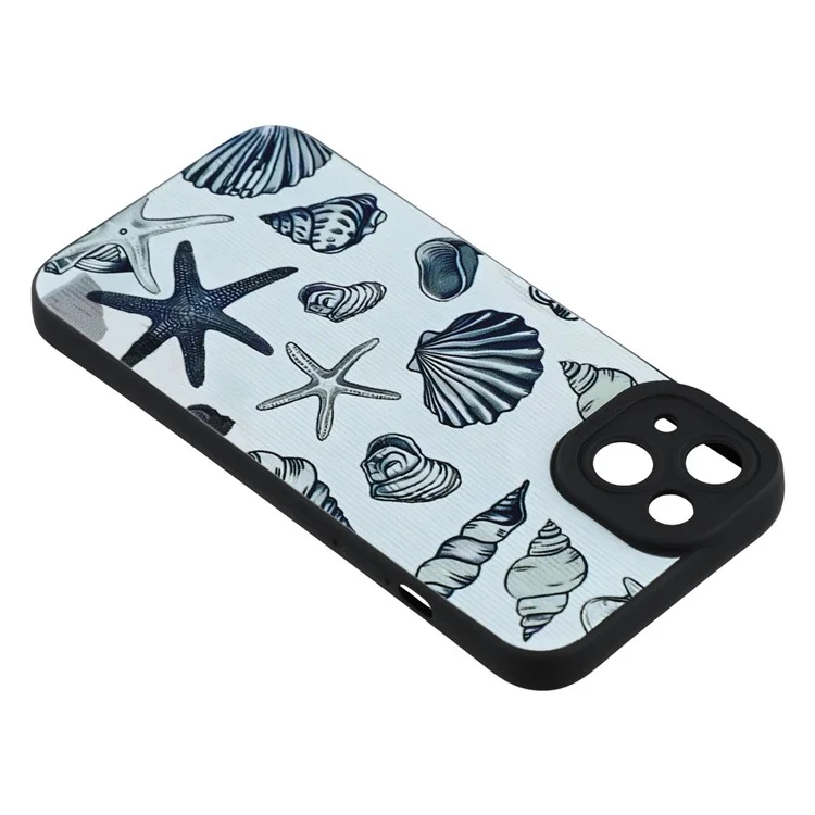 Coque pour iPhone 13 mini Motif de Coquillages d'Étoile de Mer Antichoc TPU Protection Arrière du Téléphone