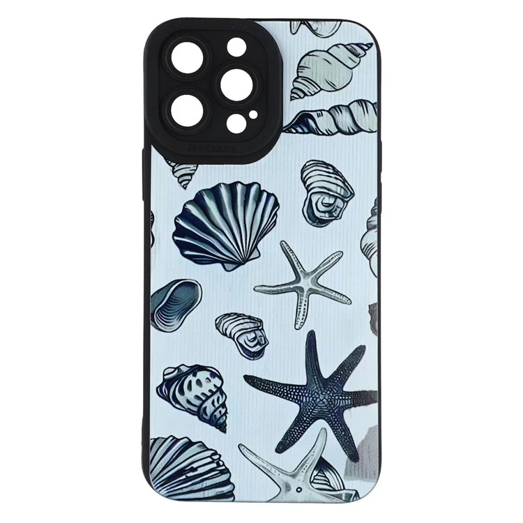 Étui pour iPhone 13 Pro Motif de Coquillages d'Étoile de Mer Antichoc Coque Arrière en TPU
